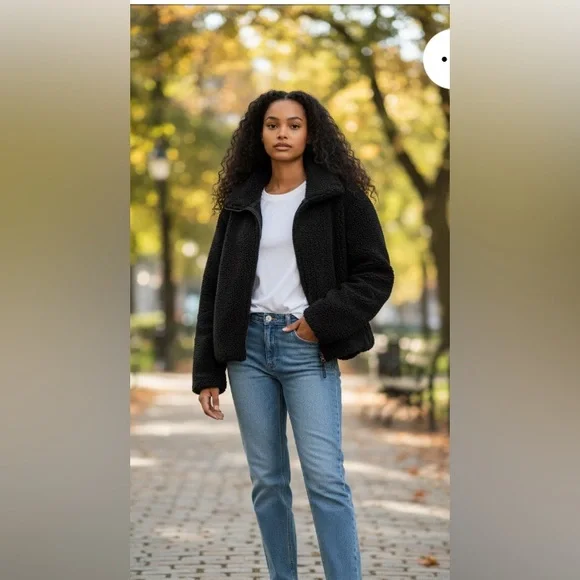 Easel Sherpa zip front Teddy Jacket size large NWT - Picture 2 of 5